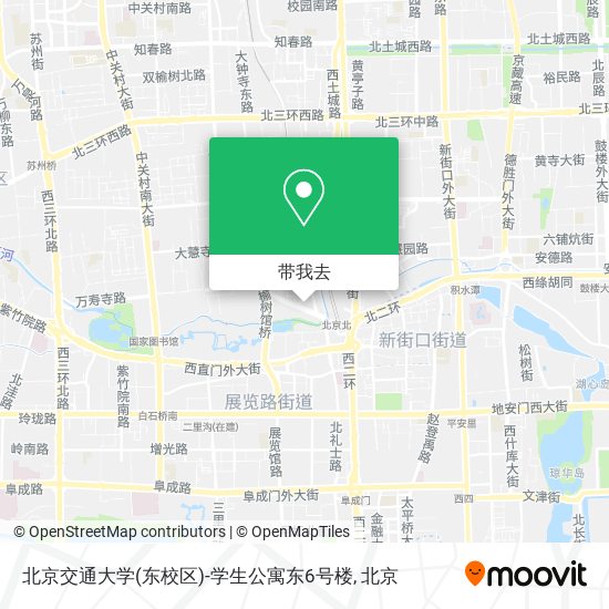 北京交通大学(东校区)-学生公寓东6号楼地图