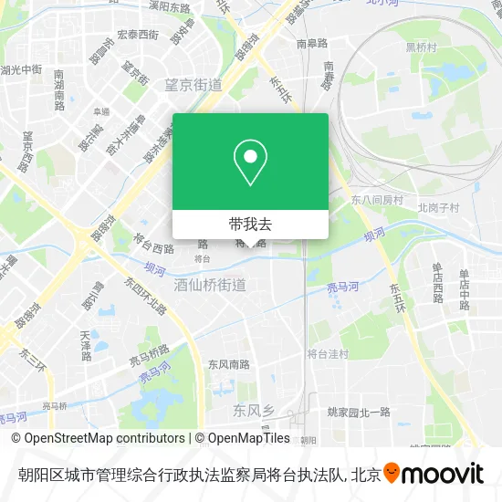 朝阳区城市管理综合行政执法监察局将台执法队地图