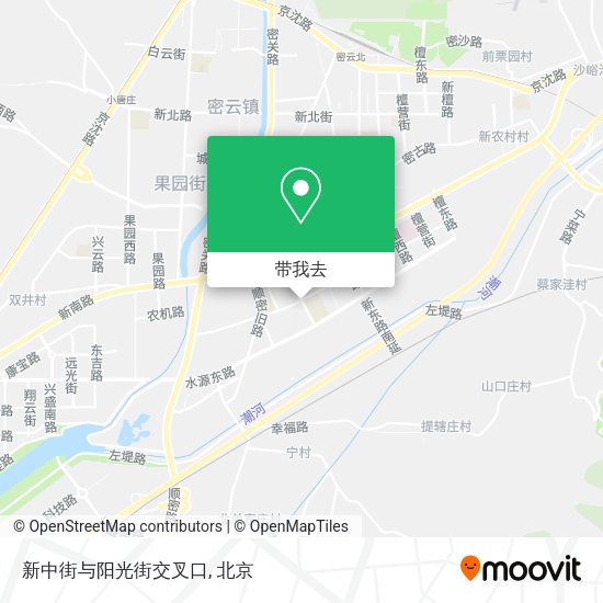 新中街与阳光街交叉口地图