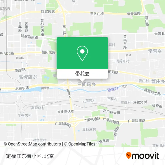 定福庄东街小区地图