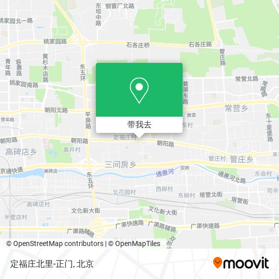 定福庄北里-正门地图