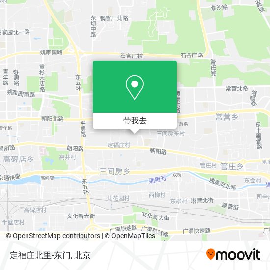 定福庄北里-东门地图