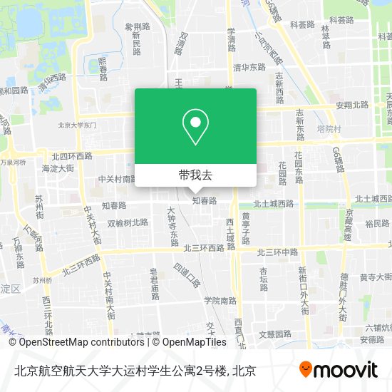 北京航空航天大学大运村学生公寓2号楼地图