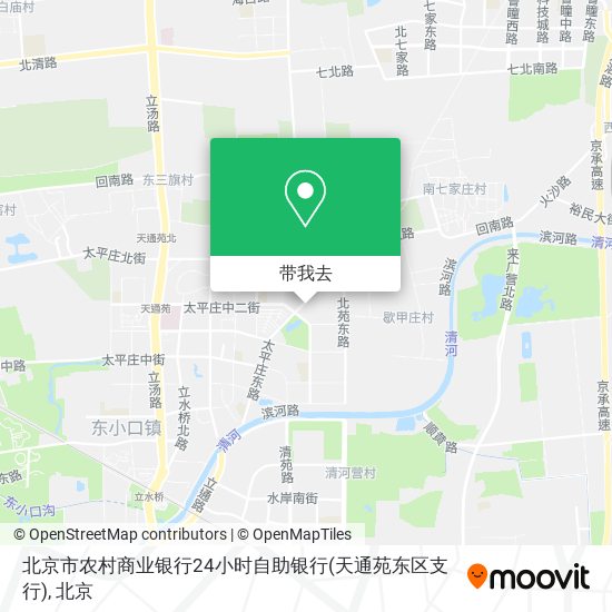 北京市农村商业银行24小时自助银行(天通苑东区支行)地图