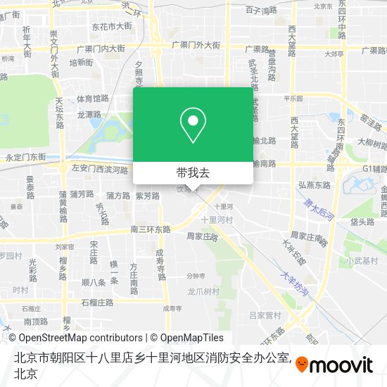 北京市朝阳区十八里店乡十里河地区消防安全办公室地图
