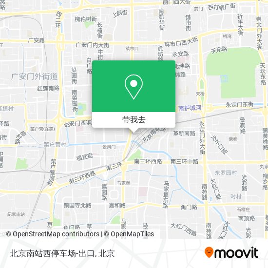 北京南站西停车场-出口地图