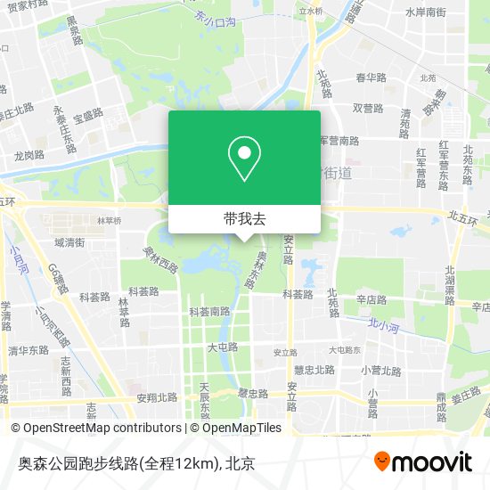 奥森公园跑步线路(全程12km)地图
