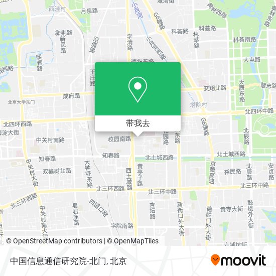 中国信息通信研究院-北门地图