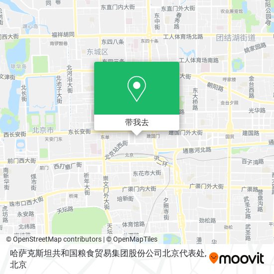 哈萨克斯坦共和国粮食贸易集团股份公司北京代表处地图