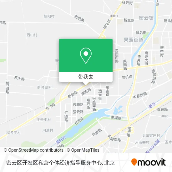 密云区开发区私营个体经济指导服务中心地图