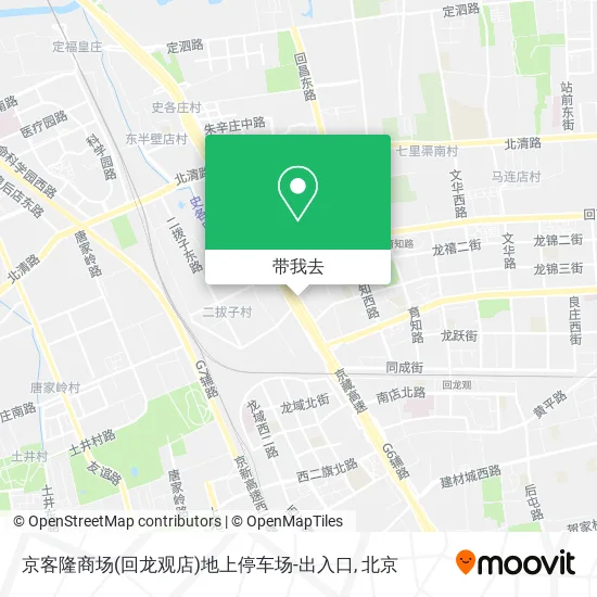 京客隆商场(回龙观店)地上停车场-出入口地图