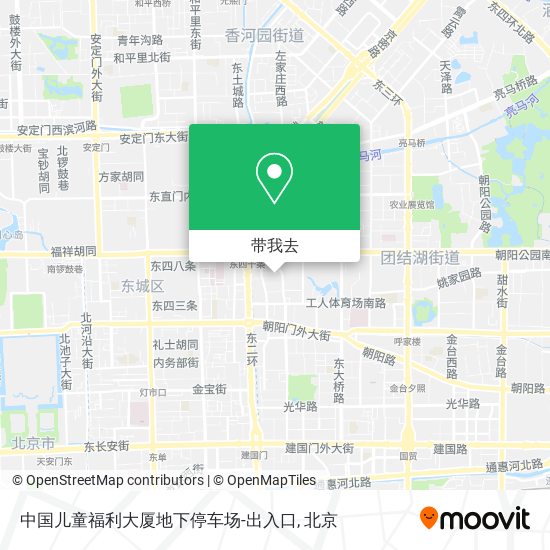 中国儿童福利大厦地下停车场-出入口地图