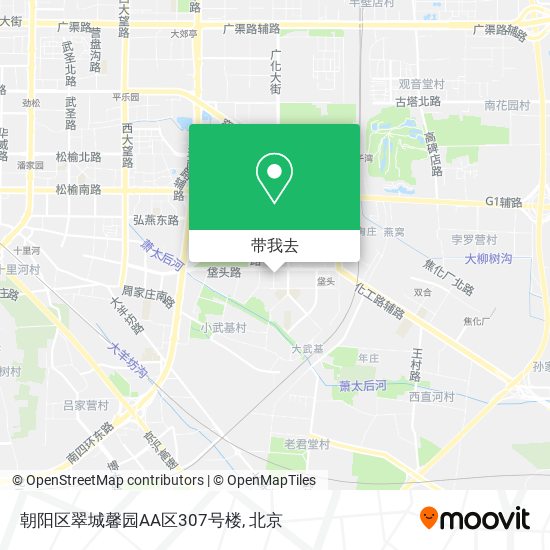 朝阳区翠城馨园AA区307号楼地图