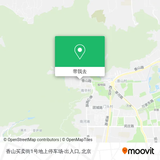 香山买卖街1号地上停车场-出入口地图