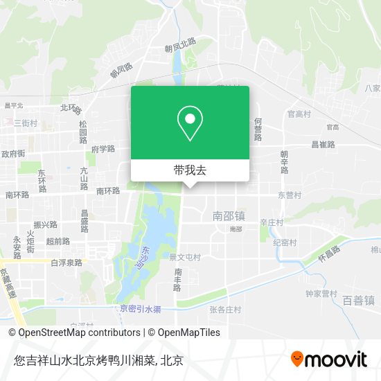 您吉祥山水北京烤鸭川湘菜地图