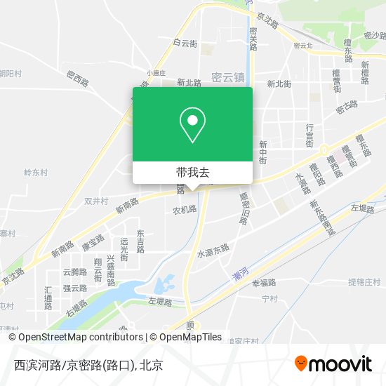 西滨河路/京密路(路口)地图