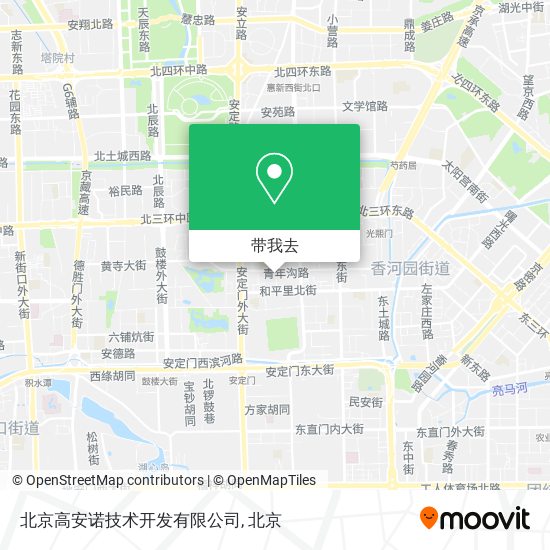 北京高安诺技术开发有限公司地图