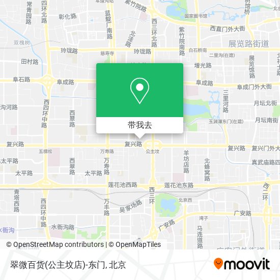 翠微百货(公主坟店)-东门地图
