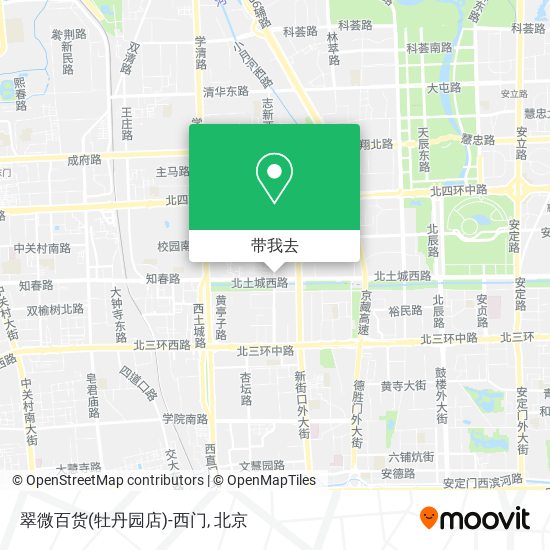 翠微百货(牡丹园店)-西门地图