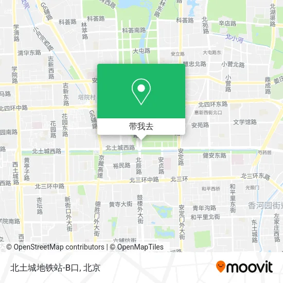 北土城地铁站-B口地图