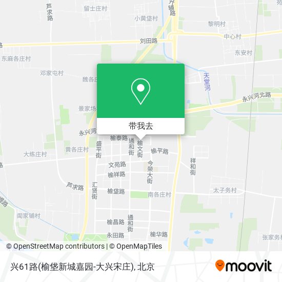 兴61路(榆垡新城嘉园-大兴宋庄)地图
