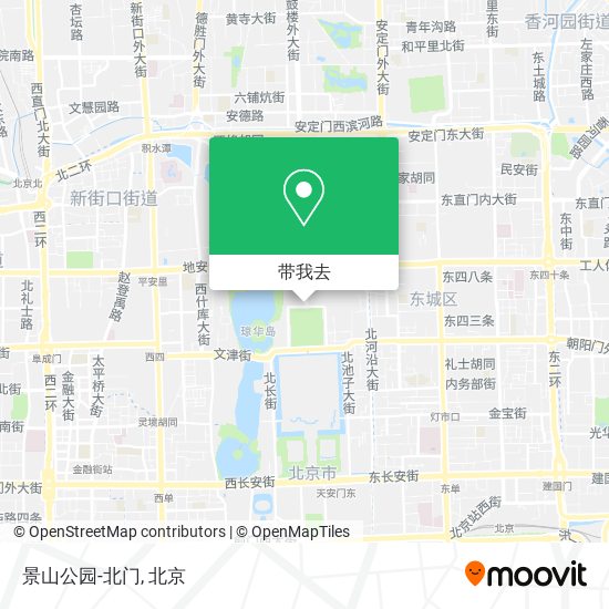 景山公园-北门地图