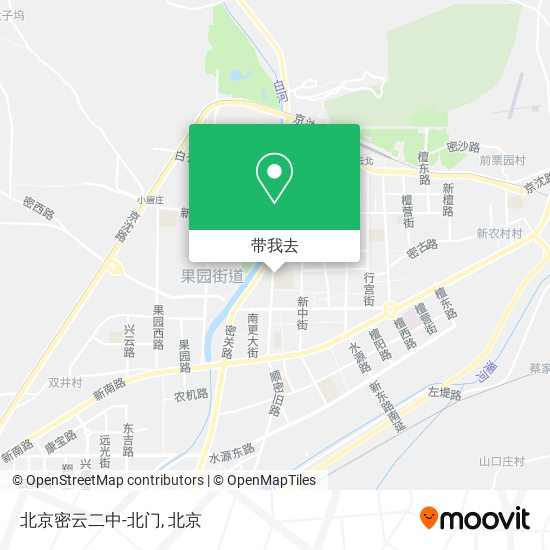 北京密云二中-北门地图