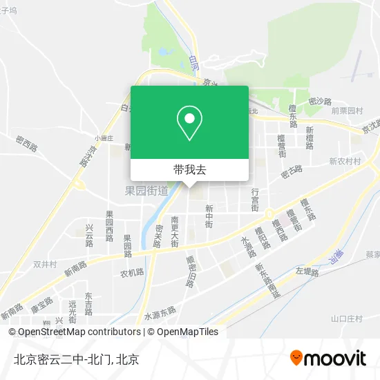 北京密云二中-北门地图