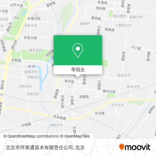 北京市环美通苗木有限责任公司地图