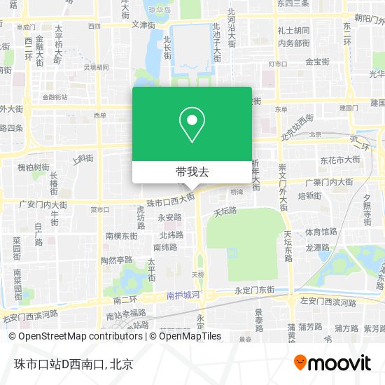 珠市口站D西南口地图
