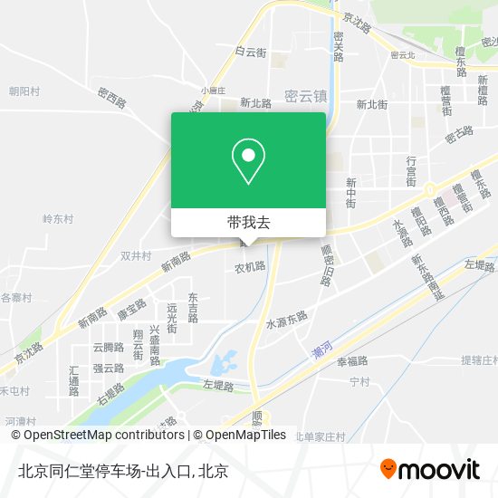 北京同仁堂停车场-出入口地图