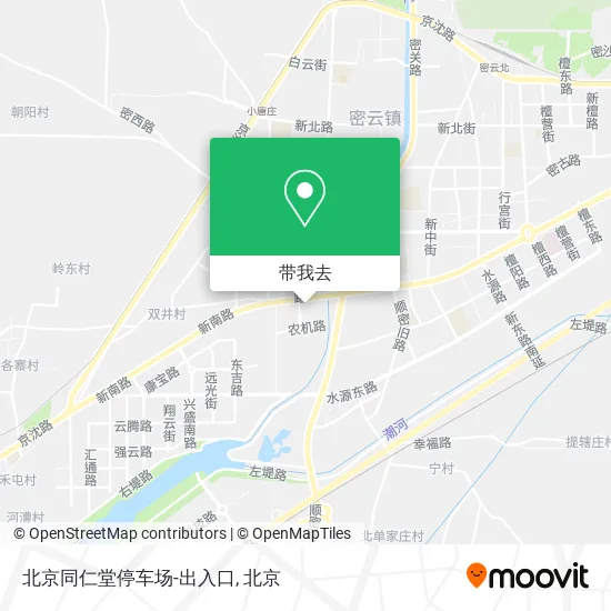 北京同仁堂停车场-出入口地图