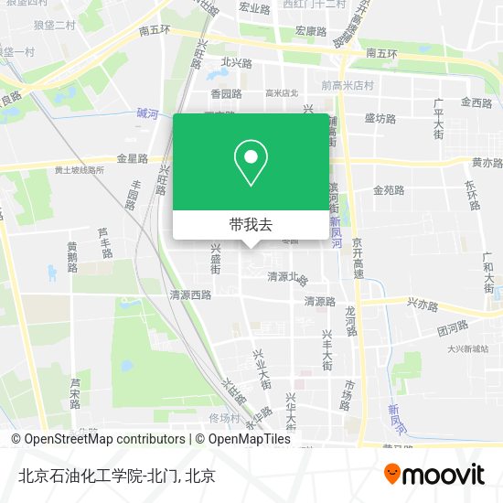北京石油化工学院-北门地图