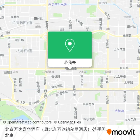 北京万达嘉华酒店（原北京万达铂尔曼酒店）-洗手间地图