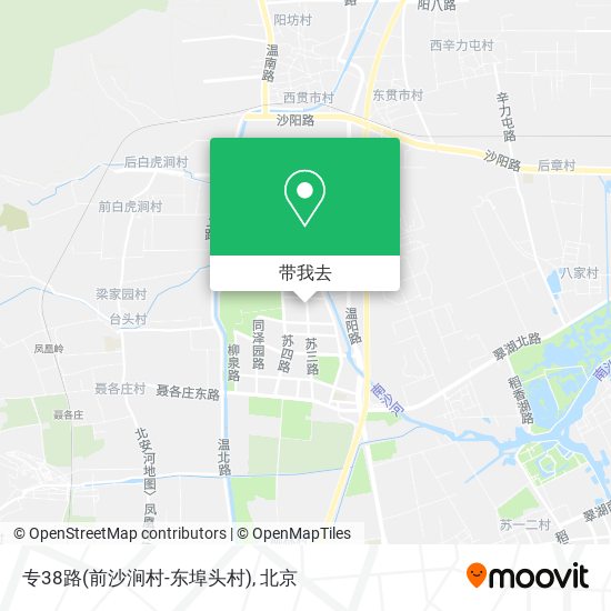专38路(前沙涧村-东埠头村)地图