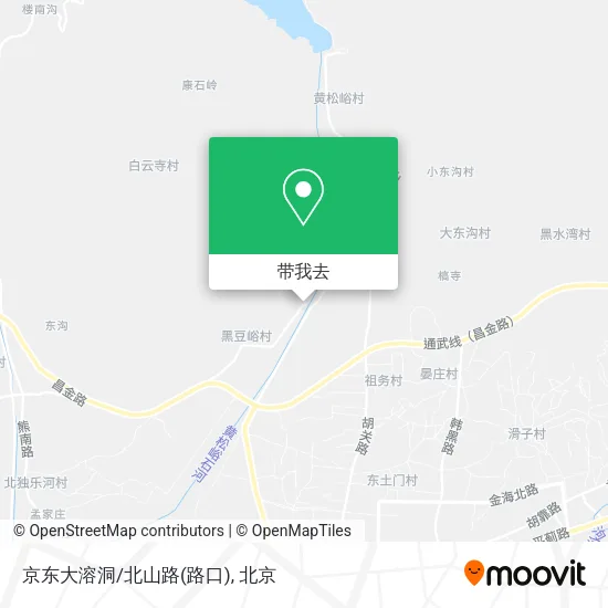 京东大溶洞/北山路(路口)地图