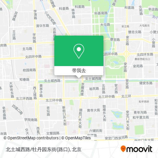 北土城西路/牡丹园东街(路口)地图