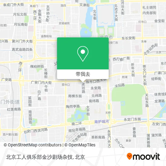 北京工人俱乐部金沙剧场杂技地图