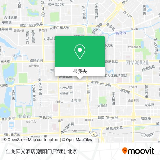 佳龙阳光酒店(朝阳门店f座)地图