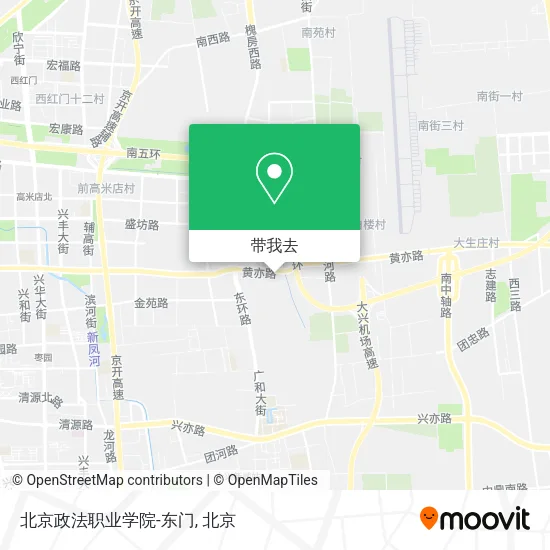 北京政法职业学院-东门地图