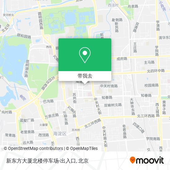 新东方大厦北楼停车场-出入口地图