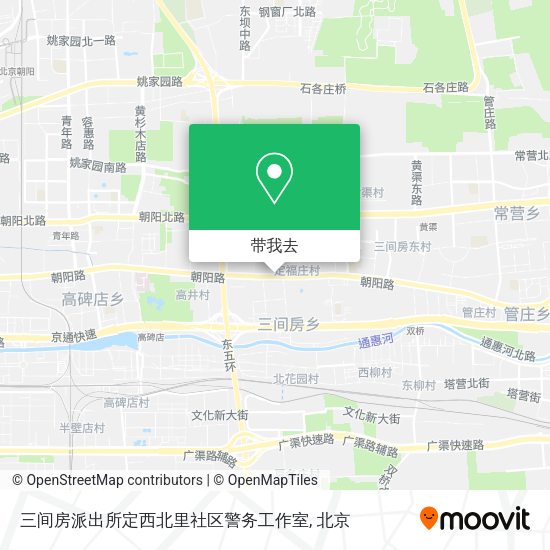 三间房派出所定西北里社区警务工作室地图
