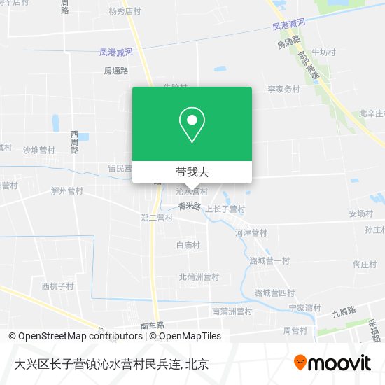 大兴区长子营镇沁水营村民兵连地图