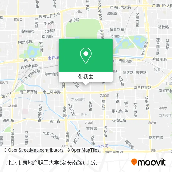 北京市房地产职工大学(定安南路)地图
