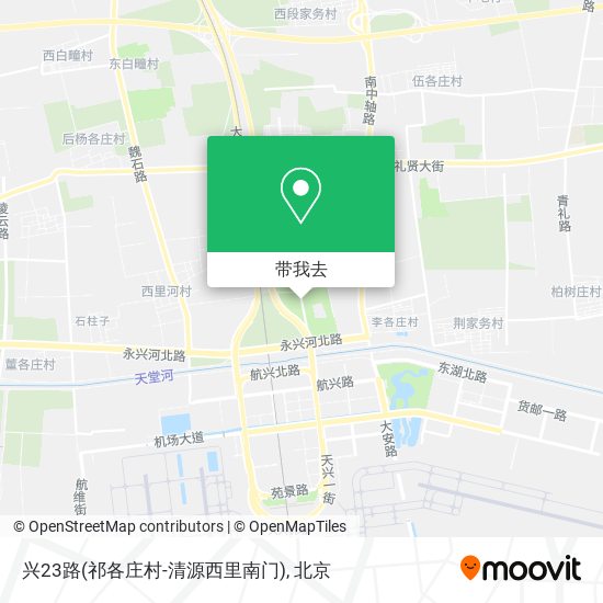 兴23路(祁各庄村-清源西里南门)地图