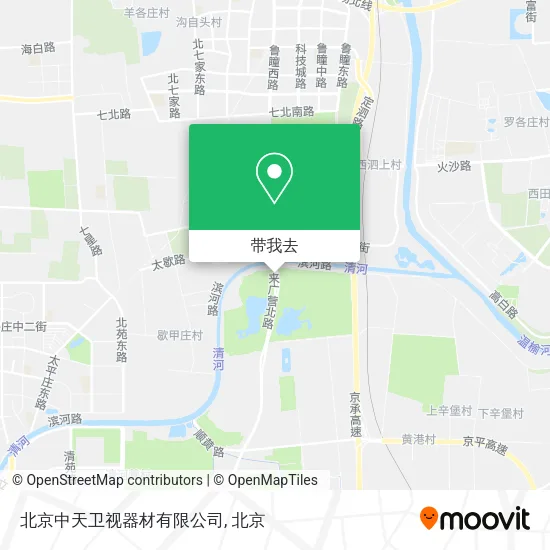 北京中天卫视器材有限公司地图