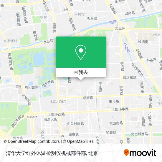 清华大学红外体温检测仪机械部件部地图