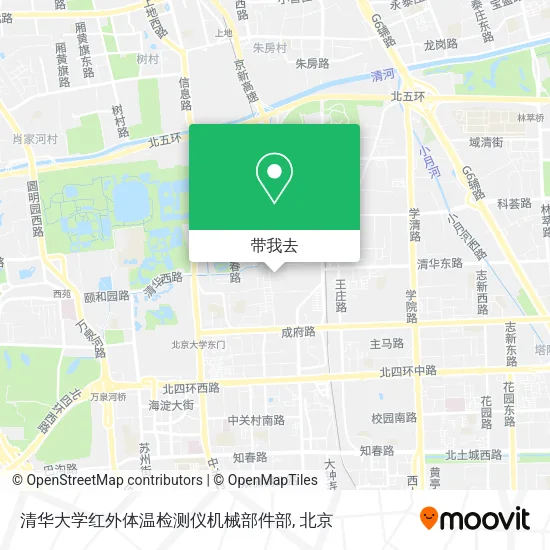 清华大学红外体温检测仪机械部件部地图