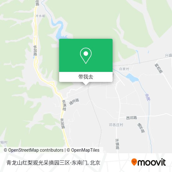 青龙山红梨观光采摘园三区-东南门地图