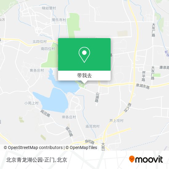 北京青龙湖公园-正门地图